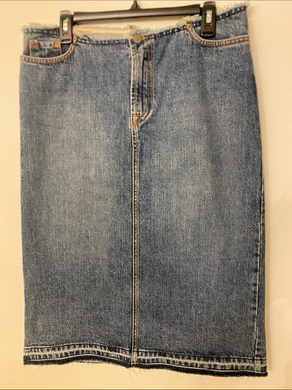 Lucky Brand Blue Denim Midi Skirt